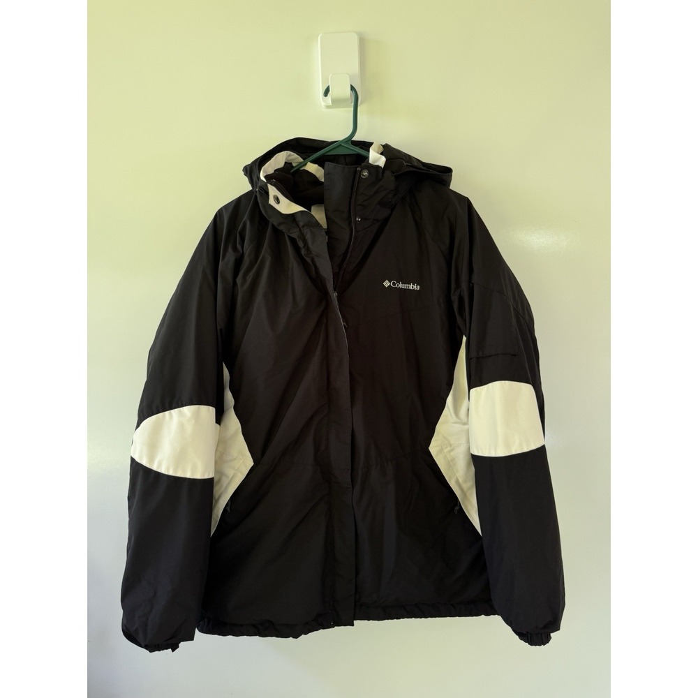 Columbia Waterproof Black & White, Lined Winter Coat Size XL Women's Outdoor Ski